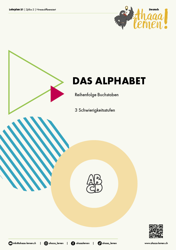 Ahaaa lernen – Das Alphabet Reihenfolge Buchstaben